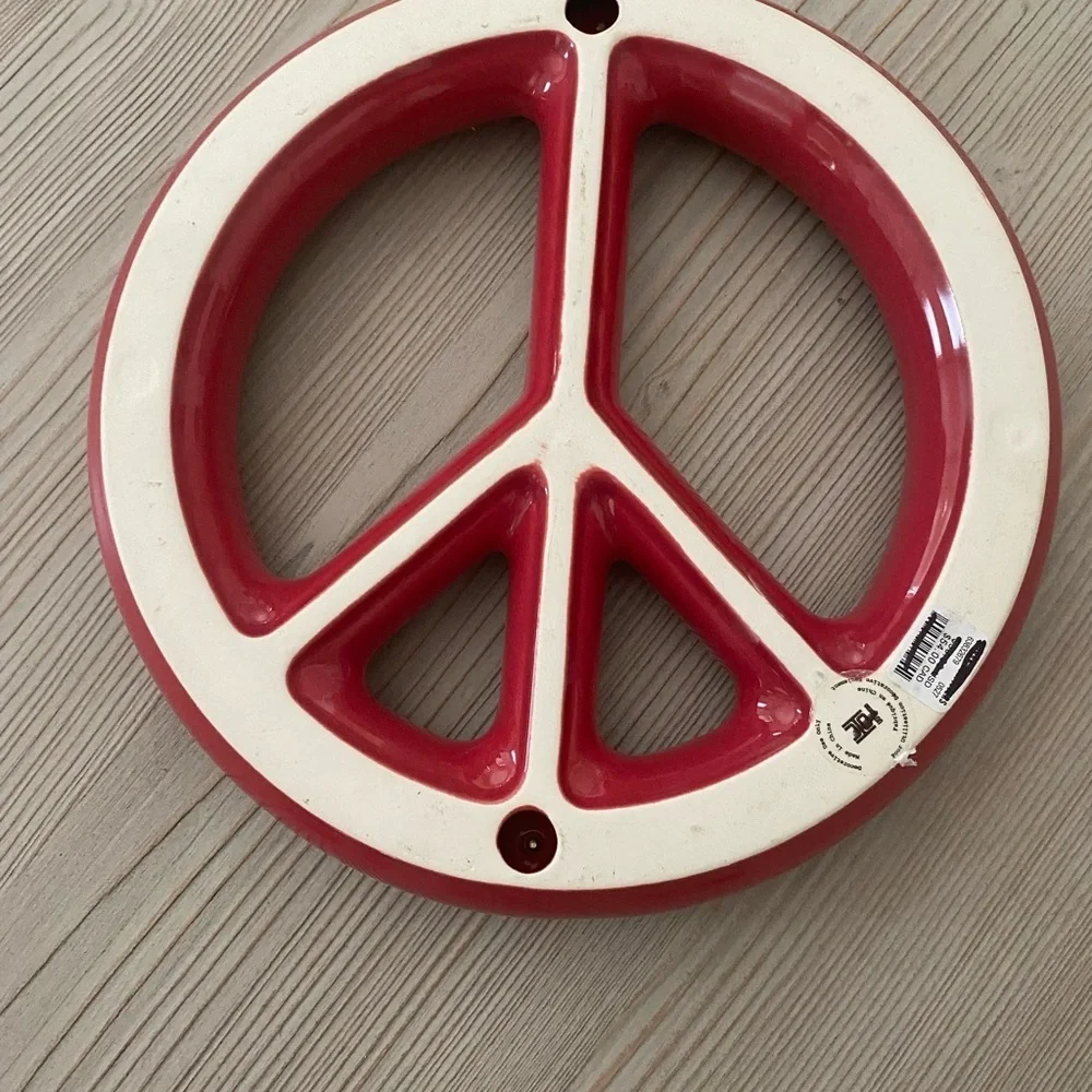 Urban Outfitters Peace Sign Taper Candle Holder